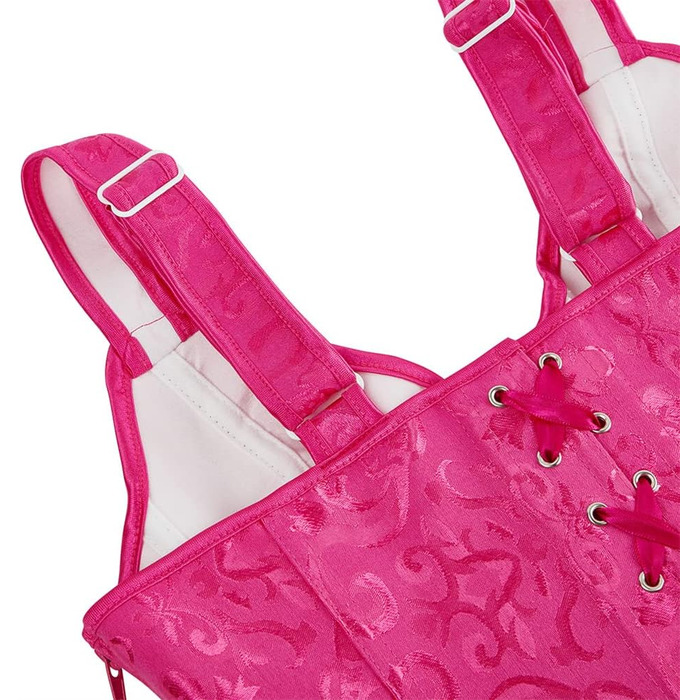 Корсет для фігури Grebrafan з бретелями, рожево-рожевий, розмір 28-30