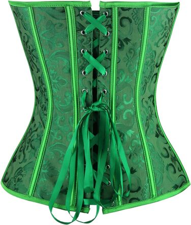 Корсет-боді Kimring для жінок, зелений, з мереживом, без бретелек, з високою талією