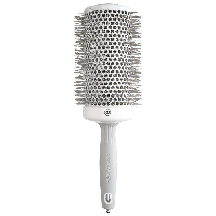 Кругла щітка для волосся Olivia Garden Expert Blowout Speed White and Grey, 65 мм (XL)