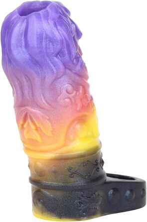 Силіконова маска для пеніса - реалістична чоловіча накладка з кільцем для яєчок, потовщена чоловіча накладка для збільшення пеніса та продовження статевого акту, G-spot екстендер