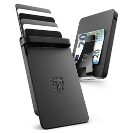 Алюмінійний картхолдер TRAVANDO SLYDE з RFID-захистом та громаздкою затискачею для грошей, чоловільний тонкий гаманець для 5-7 карт