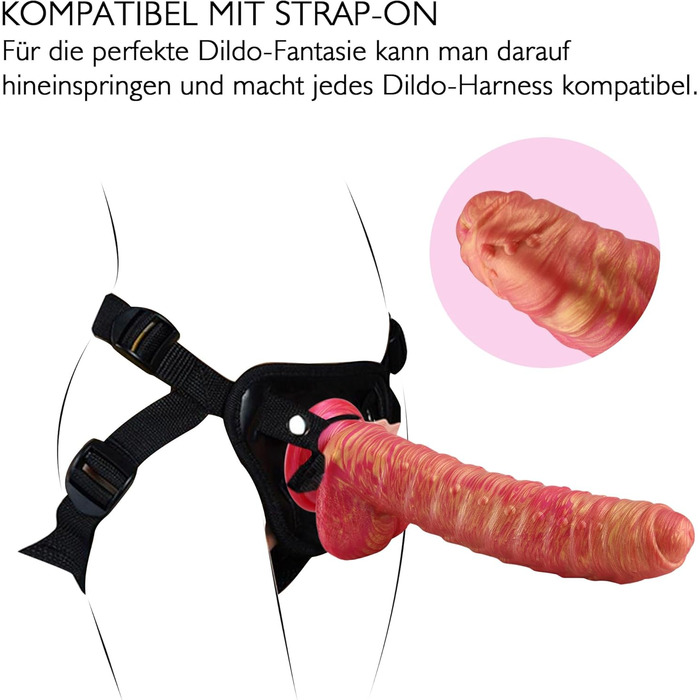 MOCOYA Дільдо для жінок, реалістичний, з сильним присоском, для анального сексу, червоний, 22 см