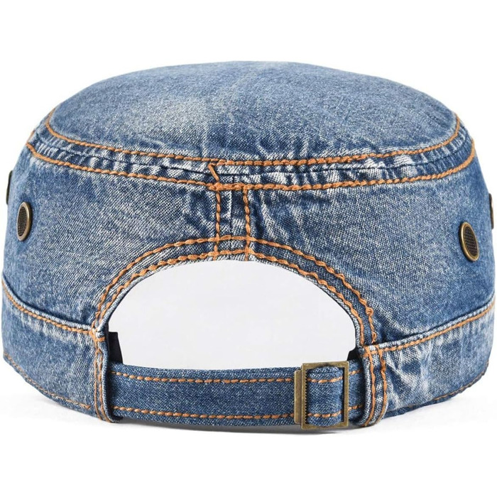 Військова кепка з праної бавовни, унікальний дизайн, колір Denim Blue