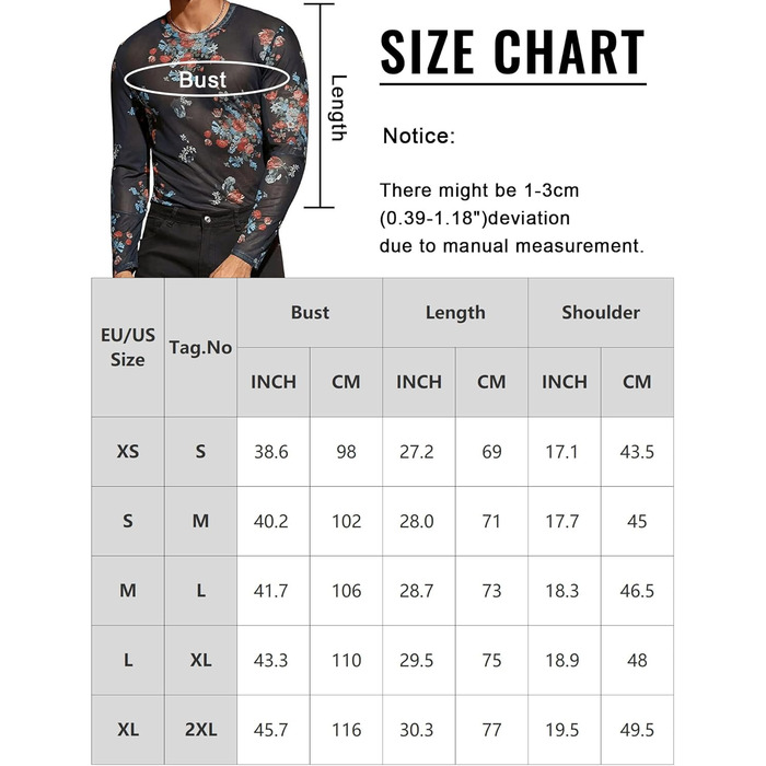 Чоловіча сітчаста футболка AIEOE з блискітками та глітером, прозора, мереживна, для клубного одягу, довга/коротка, з квітковим малюнком, з довгим рукавом