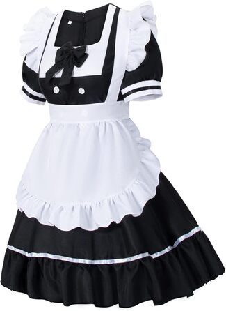 Костюм косплею Іртиш Аніме Французька Дівчинка Зайчик Служанка Солодкий Каваї Набір (M, Чорний)