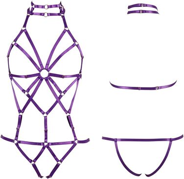 Корсет-нагрудник BANSSGOTH для жінок, фіолетовий, готичний стиль, регульований, для фестивалів та рейвів