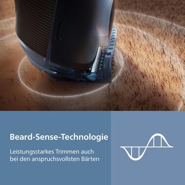 Тример для бороди Philips Beardtrimmer 7000 серії BT7670/15: самозаточувальні металеві леза, 40 налаштувань довжини, технологія BeardSense, водонепроникний, з зарядним пристроєм