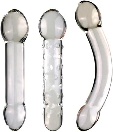 Скляний анальний плагін XXL (5 см) - Скляний дило, анальні кулі, плагін для анального сексу, мастурбація для чоловіків та жінок