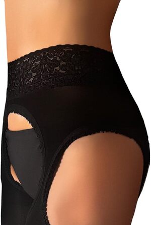 Чорні панчохи-шкарпетини до стегон Mila Marutti для жінок - Шкарпетки-панчохи, тісні, до стегон, непрозорі (L)