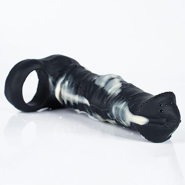 Реалістичний дилда у вигляді коня з мошонкою та венами, силіконовий пеніс-чохол для чоловіків, чорний, L