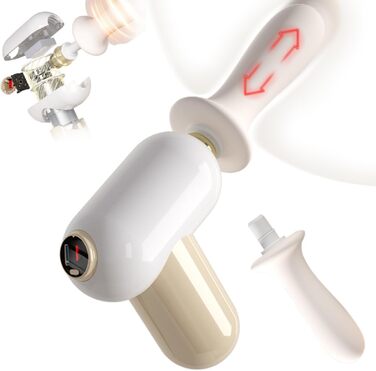 Анальний вібратор-телескоп Jpscor для жінок: 8 режимів, стимулятор G-точки, функція удару, силікон