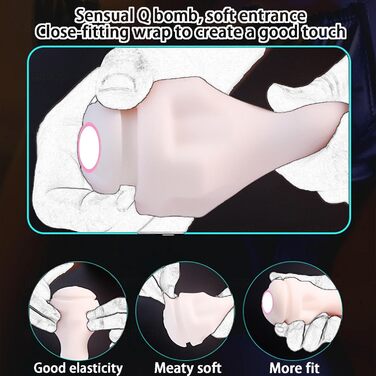 Електричний масажер для чоловіків з 10 режимами вібрації та 10 режимами всмоктування. Масажер для статевого члена з 3D силікону. Іграшка для дорослих