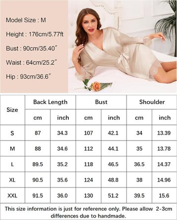 Кимоно жіноче коротке сатинове з бамбуком, мереживом, японський стиль, для вечірки, весілля, піжами, з поясом (глибокий шампань, S)