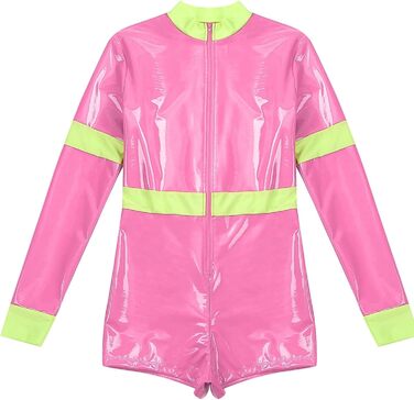 Костюм для косплею GRRKDFQ Erotiek: жіночий, рожевий, комбінезон з блискавкою, 3XL