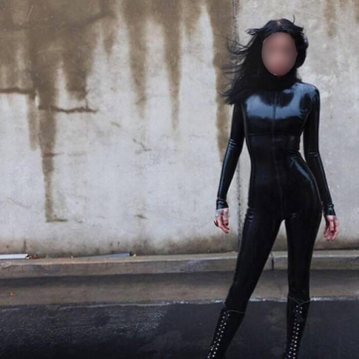 Комбінезон з латексу Palace Civet з фронтальною блискавкою, чорний, унісекс, індивідуальний крій, товщина 0,4 мм