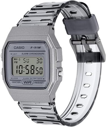Цифровий унісекс годинник Casio Collection у сірому кольорі