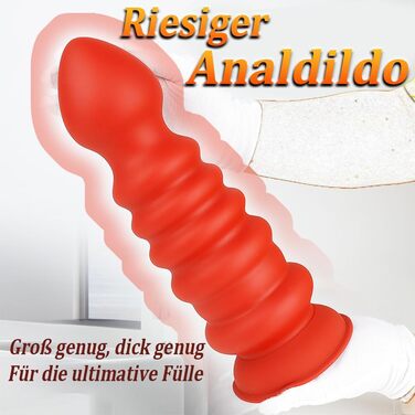 Анальний плаг з м'якого силікону Kuaecr – великий дилдо для ануса з присоскою, тренажер для ануса, іграшки для дорослих (S)