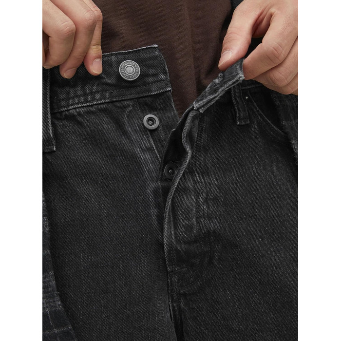 Чоловічі джинси Jack & Jones JJIEDDIE JJORIGINAL SBD 911 NOOS, вільний крій (Loose Fit), чорний денім, розмір 31W/32L