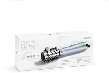 Професійний іонний фен BaByliss Hydro-Fusion D773DE з дифузором, 2100 Вт, плазма-технологія для блиску та захисту від curly, 3 рівні температури, 2 швидкості повітря, синій