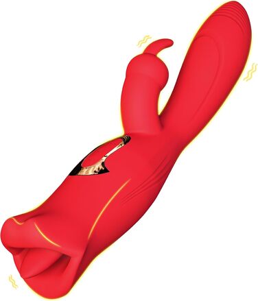 Вібратор для жінок ZWFUN з 10 режимами вібрації, 3-в-1: вібратор язика, G-точка, дилда. Іграшки для дорослих, стимуляція клітора. Комплект для пар.