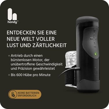 Інтерактивний чоловічий мастурбатор Handy з Wi-Fi/Bluetooth – VR-сумісний stroker для чоловіків