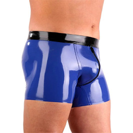 Шорти з латексу для чоловіків MFMYEE - прозорі, з блискавкою, ручна робота, XL