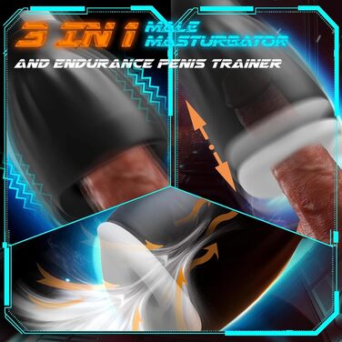 Електричний мастурбатор YcsLust з 9 режимами всмоктування та 9 режимами вібрації для чоловіків. Мастурбатор-тренажер з силікону, автоматичний, бездротовий.