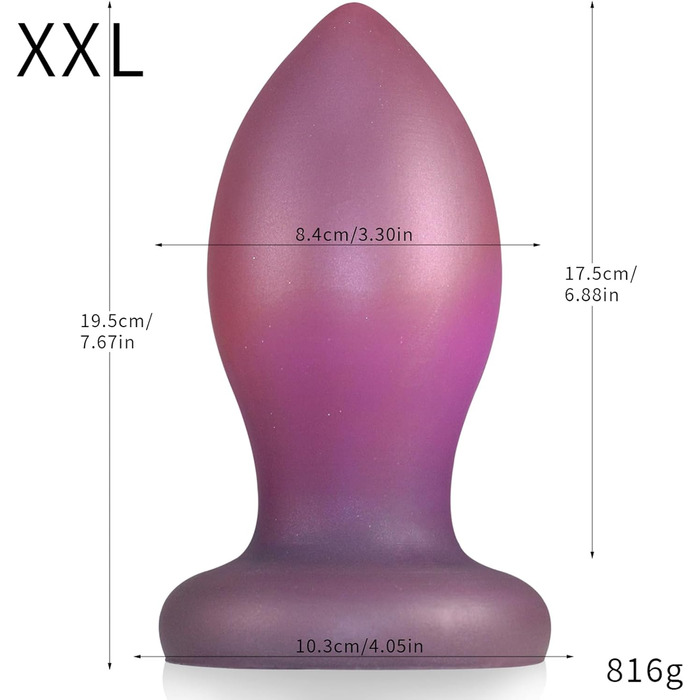 Анальний плаг із силікону GeRRiT, 6 розмірів, форма яйця, з присоском, для стимуляції простати, аналплаг, для чоловіків, жінок, пар