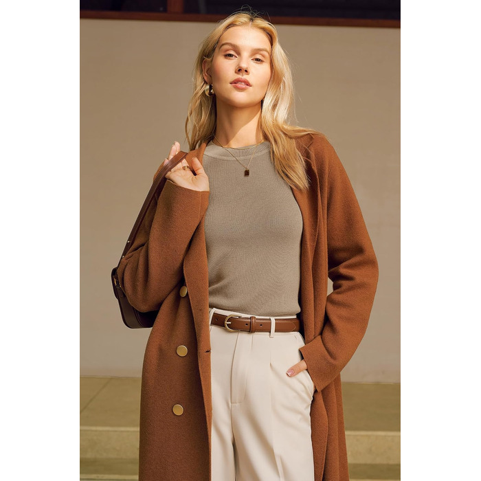 Жіночий в'язаний светр Arach&Cloz Wolle Blend Pullover Daen Basic, вовняний суміш, колір A-camel 02, розмір XL