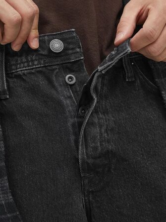 Чоловічі джинси Jack & Jones JJIEDDIE JJORIGINAL SBD 911 NOOS, вільний крій (Loose Fit), чорний денім, розмір 31W/32L