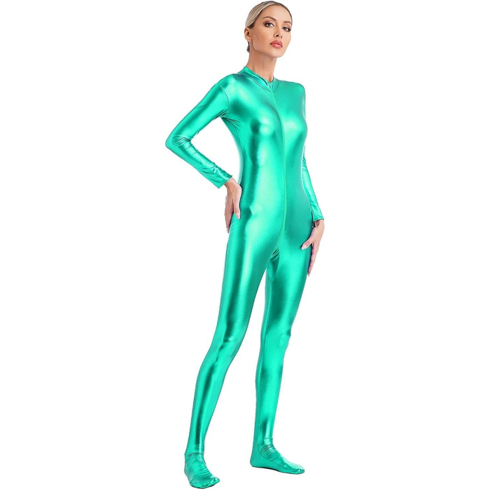 Жіночий комбінезон з довгим рукавом GRRKDFQ, зелений, розмір M