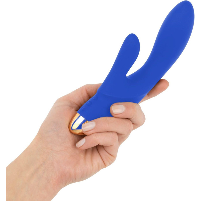 Вібратор Amorelie Virgo Premium для клітора та G-точки, 2x7 режимів, Dual Motor (блакитний)