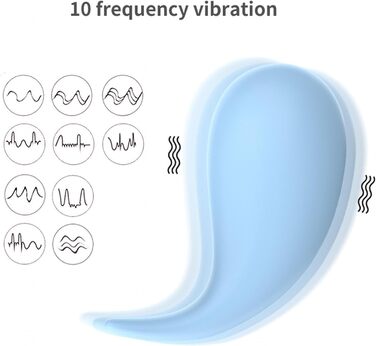 Вібратор з дистанційним керуванням та додатком, 10 режимів, для жінок, портативний, G-Spot, для пар (блакитний)