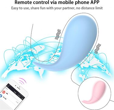 Вібратор з дистанційним керуванням через додаток, 10 режимів вібрації для жінок, портативний G-spot вібратор для пар, рожевий