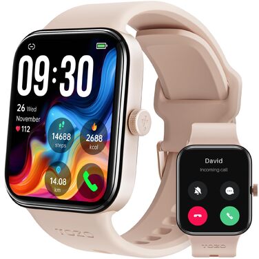 Смарт-годинник TOZO S4 для жінок та чоловіків, Bluetooth-дзвінки, 1.78