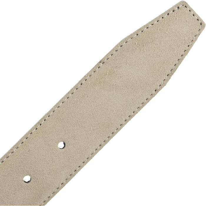 Рімень зі справжньої шкіри (wildleder) унісекс, Made in Italy, бежевий, ширина 3.5 см, розмір 115 (50-52)