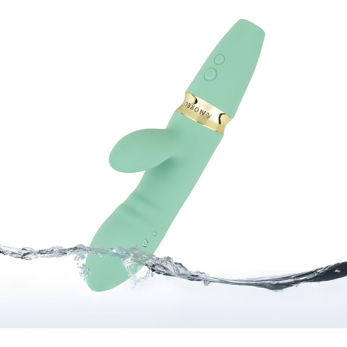 AMORELIE Crush - Вібратор Кролик 18,5 см для жінок | Водостійкий, акумуляторний, зелений