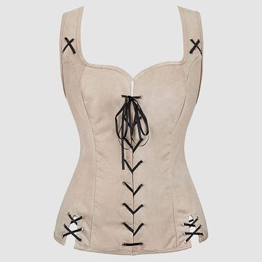Корсет жіночий корсаж, корсаж у стилі стимпанк, вінтажний готичний корсет, бюстєри стимпанк, корсет на повну груди, шнурування, коректор постави, спідня білизна, топ-корсет, топ-корсет для жінок XL, бежевий