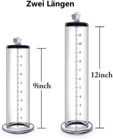 Аксесуар для помпи для пеніса Hmxseu: прозоре трубкове кільце з маркуванням для збільшення та стимуляції пеніса (22.9*3.9 см)