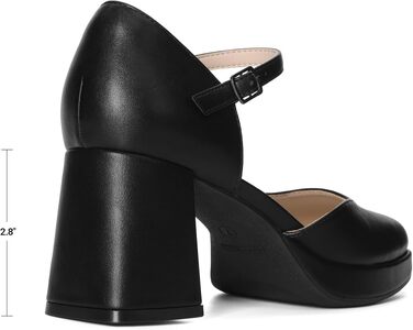 Жіночі туфлі Mary Jane Dream Pairs на масивній платформі, чорні, екошкіра (PU), розмір 39 EU