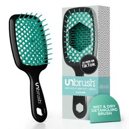 Щалинка для волосся FHI Heat UNbrush — розплутуюча антистатична щітка DuoFlex для вологого та сухого волосся всіх типів, колір Лагуна Блю