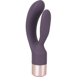 You2Toys Elegant Vibrator Double Vibe - вібратор Double Vibe Elegant від You2Toys, двофазний вібратор для жінок та пар, 10 режимів вібрації, фіолетовий/рожеве золото