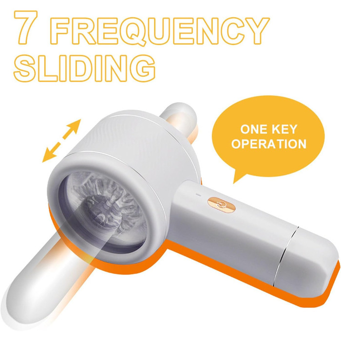 Електричний мастурбатор-чаша для чоловіків, автоматичний, 7 функцій, телескопічний, білий