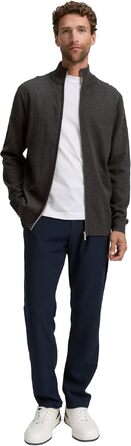 Чоловічий трикотажний кардиган Tom Tailor з бавовни, розмір XL, колір Black Grey Melange (арт. 10617)