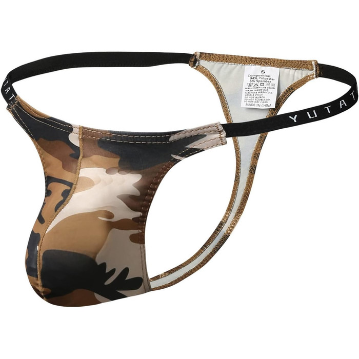 Танга чоловічі Faringoto, камуфляж, низька посадка, XL, 4 шт.