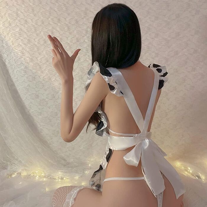 Костюм горничної JasmyGirls: сексуальний сет з бікіні, леопардовий принт, мікро-бікіні, Kawaii аніме, костюм для косплею, комплект бюстгальтера та трусиків