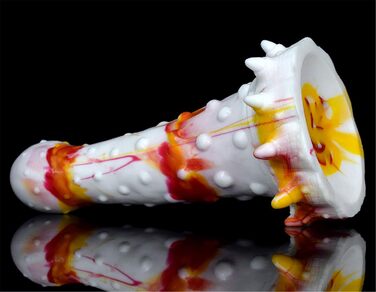 Анальний дildo з соскою XXL, діаметр 6.5 см, з малюнком полум'я, для чоловіків та жінок, секс-іграшки, фетиш, мастурбація, гей