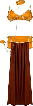 Костюм для жінок DLYQYZYG: сексуальний костюм принцеси-рабки, уніформа, костюм принцеси Леї, костюм для дорослих, косплей на Хелловін (коричневий, XL)