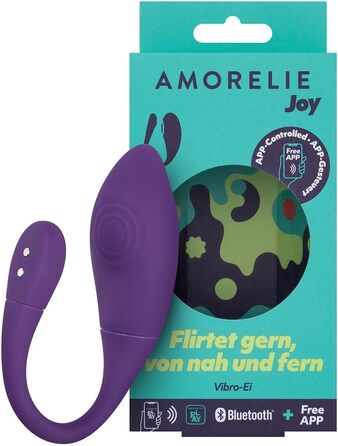 AMORELIE Joy – Вібро-яйце Cha-Cha для жінок з керуванням через додаток | Водонепроникне, силікон, фіолетовий