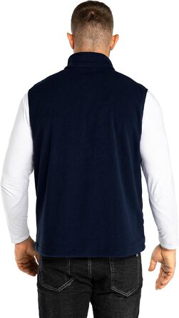 Чоловічий флісовий жилет-куртка 33,000ft, ультратеплая зимова кофта на блискавці, темно-синя (розмір 3XL)